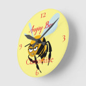 Angry Bee Thunder_Cove Runde Wanduhr (Winkel)