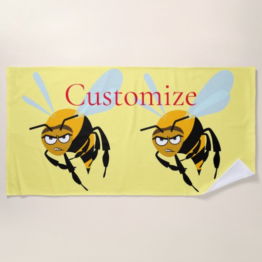 Angry Bee Thunder_Cove Strandtuch (Vorderseite)