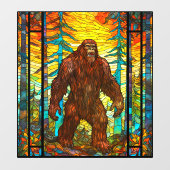 Angry Bigfoot bei Sonnenuntergang Imitate festgeha Fensteraufkleber (Blatt)