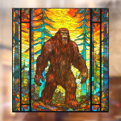 Angry Bigfoot bei Sonnenuntergang Imitate festgeha Fensteraufkleber (Blatt 2)