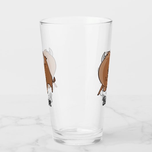 Angry Bison Glas (Links)