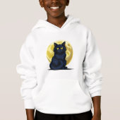 Angry black cat hoodie (Vorderseite)