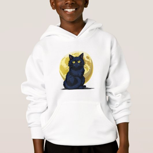 Angry black cat hoodie (Vorderseite)