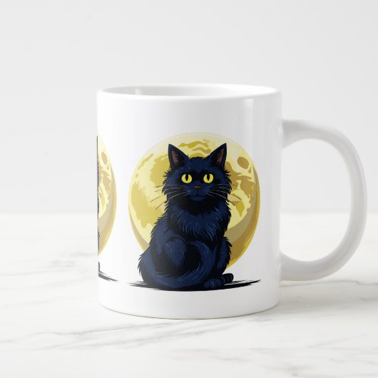 Angry black cat Jumbo-Tasse (Rechts)