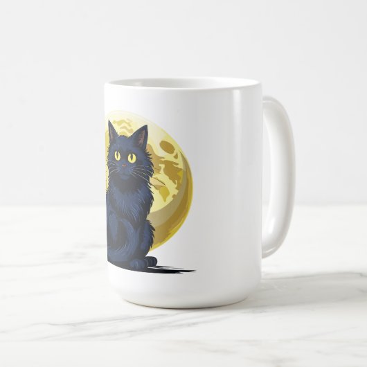 Angry black cat kaffeetasse (VorderseiteRechts)