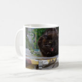 Angry Black Cat Kaffeetasse (Vorderseite Links)