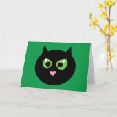 Angry Black Cat Karte (Gelbe Blume)
