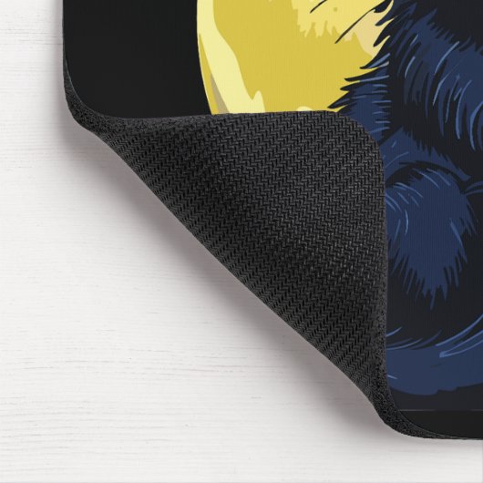 Angry black cat mousepad (Ecke)