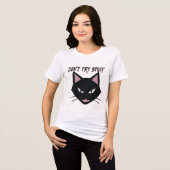Angry Black Cat - Sleek Minimalistisch "DONT TRUFF Tri-Blend Shirt (Vorderseite voll)