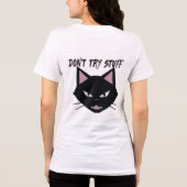 Angry Black Cat - Sleek Minimalistisch "DONT TRUFF Tri-Blend Shirt (Rückseite)