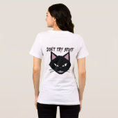 Angry Black Cat - Sleek Minimalistisch "DONT TRUFF Tri-Blend Shirt (Rückseite voll)
