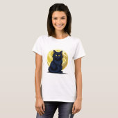 Angry black cat T-Shirt (Vorne ganz)