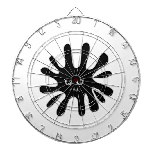 Angry Black Paint Spritzer Dartscheibe (vorne)