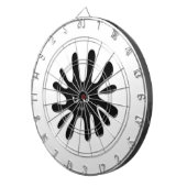 Angry Black Paint Spritzer Dartscheibe (Vorderseite rechts)