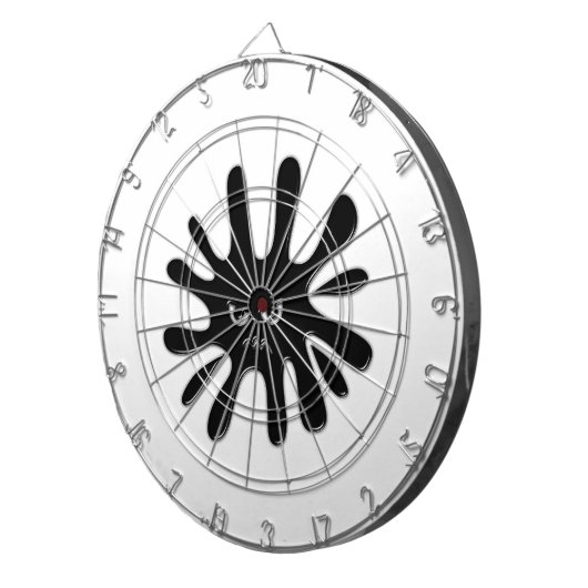 Angry Black Paint Spritzer Dartscheibe (Vorderseite rechts)