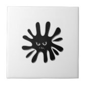 Angry Black Paint Spritzer Fliese (Vorderseite)