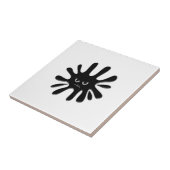 Angry Black Paint Spritzer Fliese (Seite)