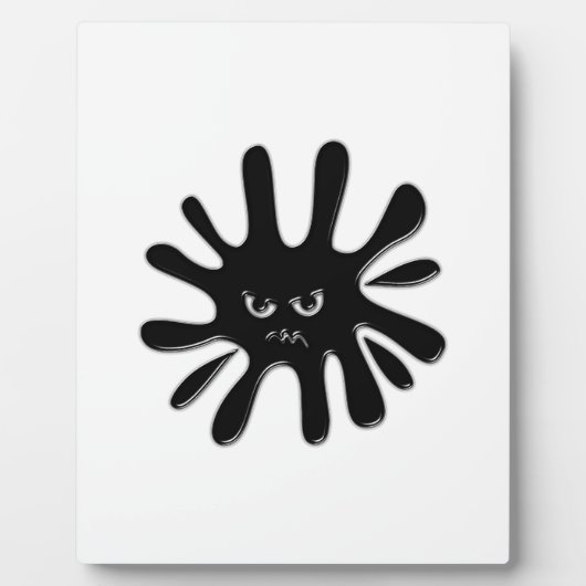 Angry Black Paint Spritzer Fotoplatte (Vorderseite)