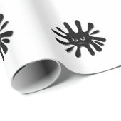 Angry Black Paint Spritzer Geschenkpapier (Rolleneckpunkt)