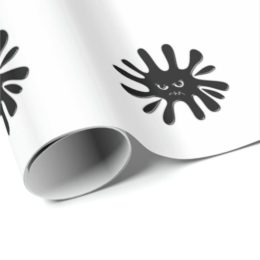 Angry Black Paint Spritzer Geschenkpapier (Rolleneckpunkt)