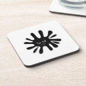 Angry Black Paint Spritzer Getränkeuntersetzer (Linke Seite)