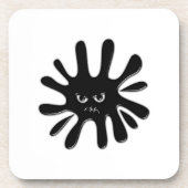 Angry Black Paint Spritzer Getränkeuntersetzer (Vorderseite)