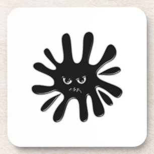 Angry Black Paint Spritzer Getränkeuntersetzer