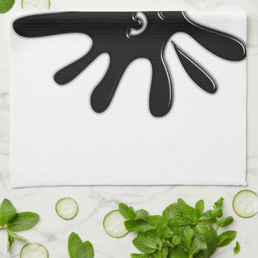 Angry Black Paint Spritzer Handtuch (Gefaltet)