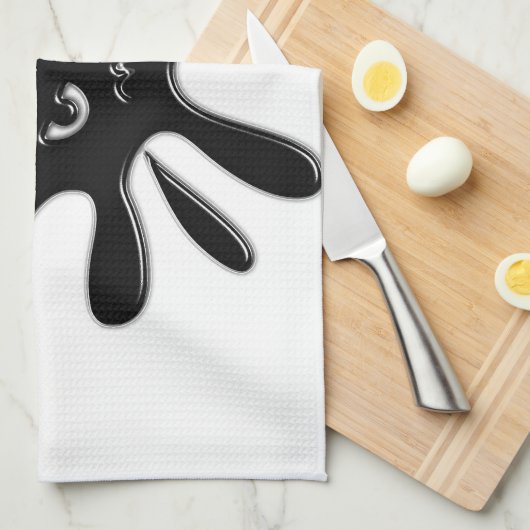 Angry Black Paint Spritzer Handtuch (Viertel Falte)