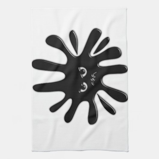 Angry Black Paint Spritzer Handtuch (Vertikal)