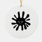 Angry Black Paint Spritzer Keramikornament (Vorne)