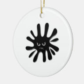Angry Black Paint Spritzer Keramikornament (Links)