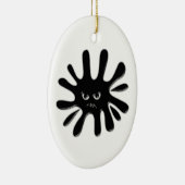 Angry Black Paint Spritzer Keramikornament (Rechts)