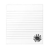 Angry Black Paint Spritzer Lined Notizblock (Vorderseite)