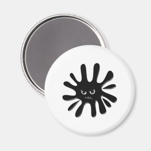 Angry Black Paint Spritzer Magnet (Vorderseite/Rückseite)