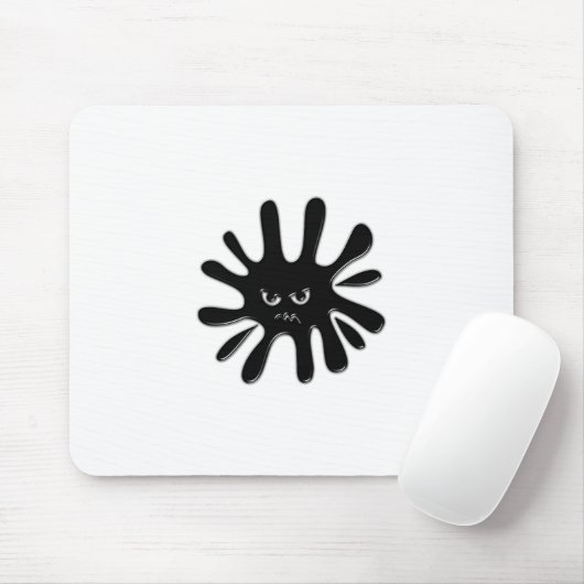 Angry Black Paint Spritzer Mousepad (Mit Mouse)
