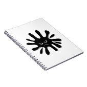Angry Black Paint Spritzer Notizblock (Rechte Seite)