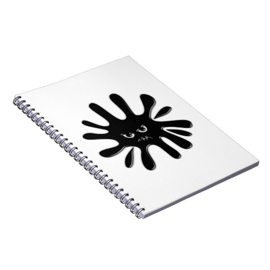 Angry Black Paint Spritzer Notizblock (Rechte Seite)