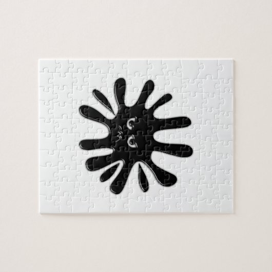 Angry Black Paint Spritzer Puzzle (Horizontal)