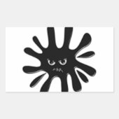 Angry Black Paint Spritzer Rechteckiger Aufkleber (Vorderseite)