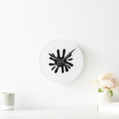 Angry Black Paint Spritzer Runde Wanduhr (Zuhause)