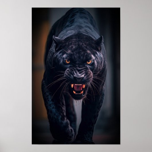 Angry Black Panther Poster (Vorne)