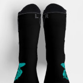Angry Black Wolf in den Nachtsocken Socken (Oben)