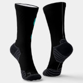 Angry Black Wolf in den Nachtsocken Socken (Gewinkelt)