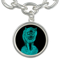 Angry Black Wolf in der Nacht