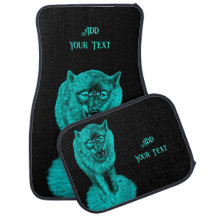 Angry Black Wolf in der Nacht