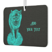 Angry Black Wolf in der Nacht Autolufterfrischer (Links)