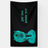 Angry Black Wolf in der Nacht Banner (Vertikal)