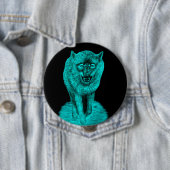 Angry Black Wolf in der Nacht Button (Beispiel)