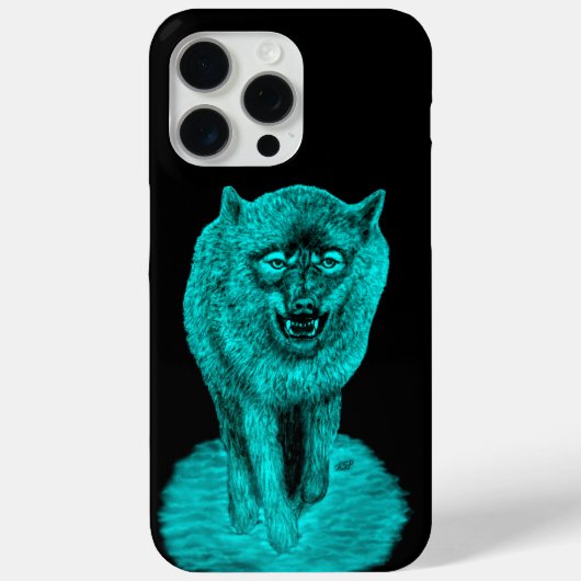Angry Black Wolf in der Nacht Case-Mate iPhone Hülle (Rückseite)